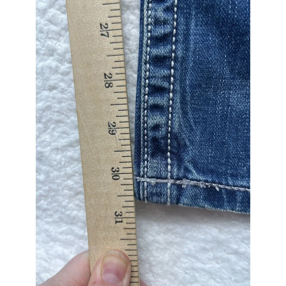 Buckle BKE Jeans Mens 30R Carter Bootleg Thick Stitch Distressed Western 31x30.5